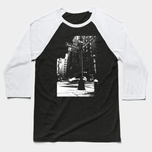 New York Street Sign Baseball T-Shirt